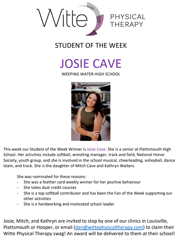 Student of the Week Selection 24
