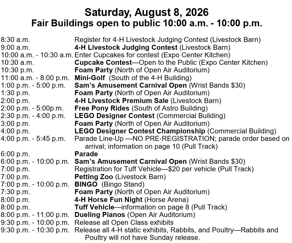 Cass Fair Saturday